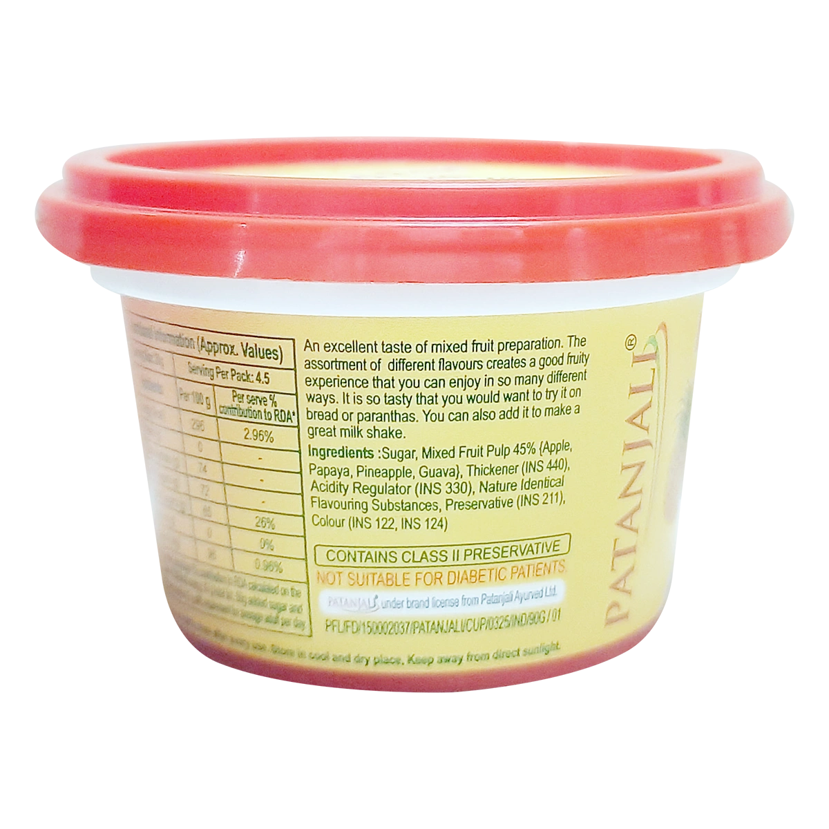 Patanjali Mixed Fruit Jam 90g