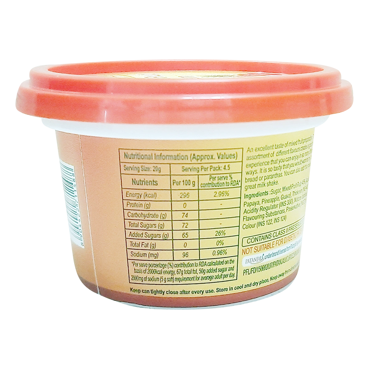 Patanjali Mixed Fruit Jam 90g
