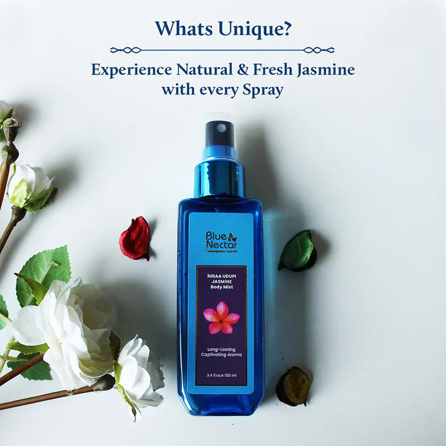 Niraa Udupi Jasmine Body Mist for Long Lasting Freshness and Relaxation 140g