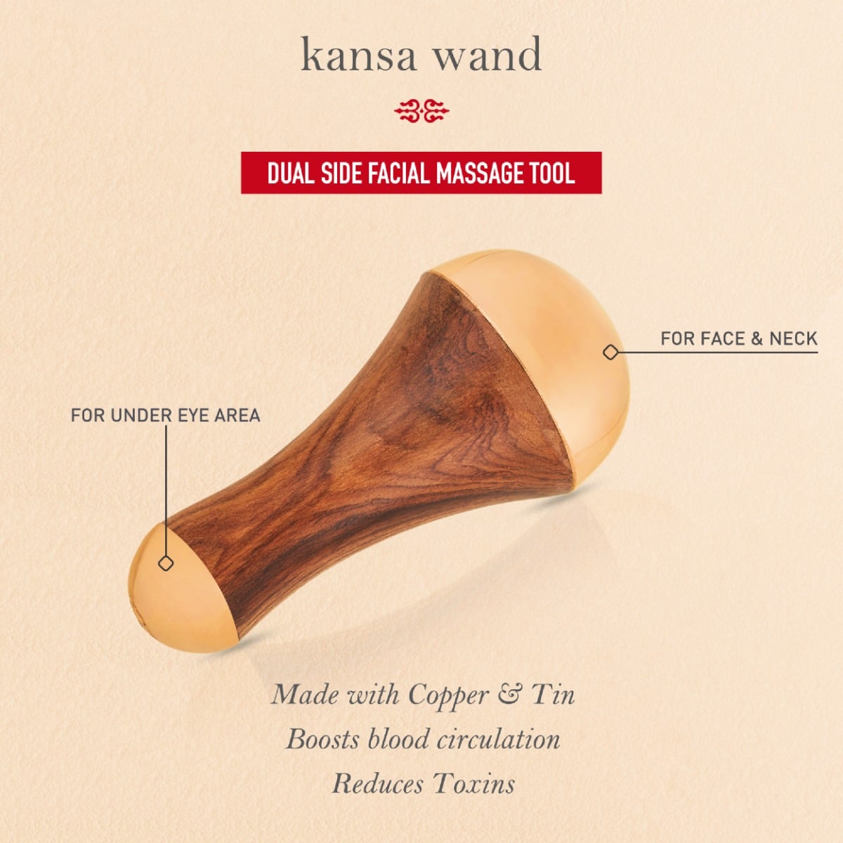 Kansa Wand | Ayurvedic Face Massage Tool 1pc