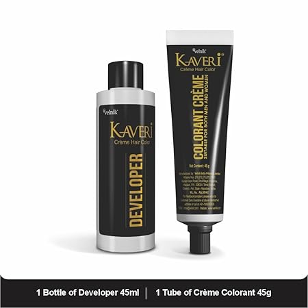 Kaveri Creme Hair Color – Organic Hair Colour With Grey Coverage – Pack Of 3 Pack of 3 Dark Brown