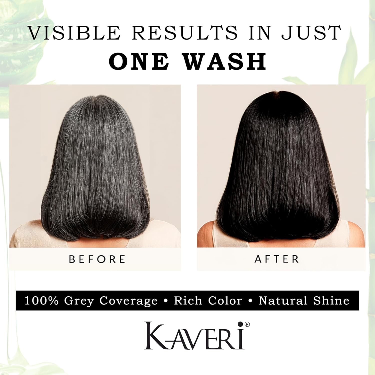 Kaveri Shampoo Hair Colour Black For Men & Women Pack Of 3 (Natural Black) Pack of 3