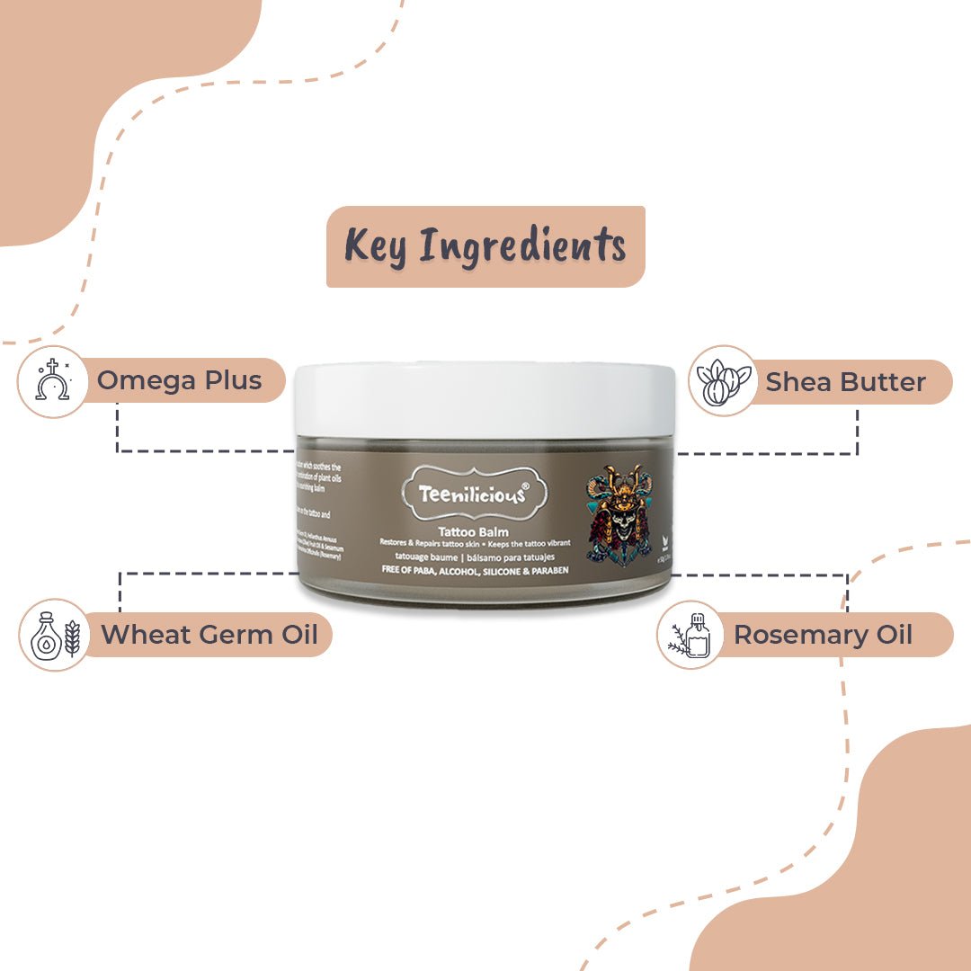 Teenilicious Tattoo Balm - Tattoo Aftercare Cream For Old & New Tattoos