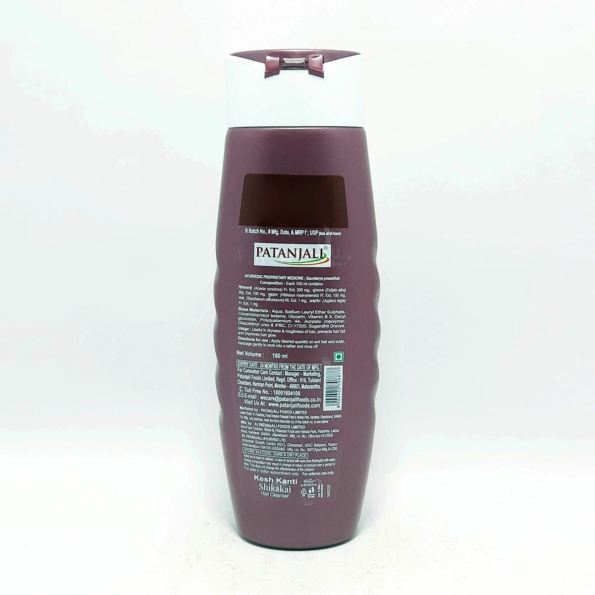 【Patanjali】 Kesh Kanti Shikakai Hair Cleanser 180 ml (Pack of 3)｜ケシュカンティ シカカイ ヘアクレンザー 3本セット｜180ml×3