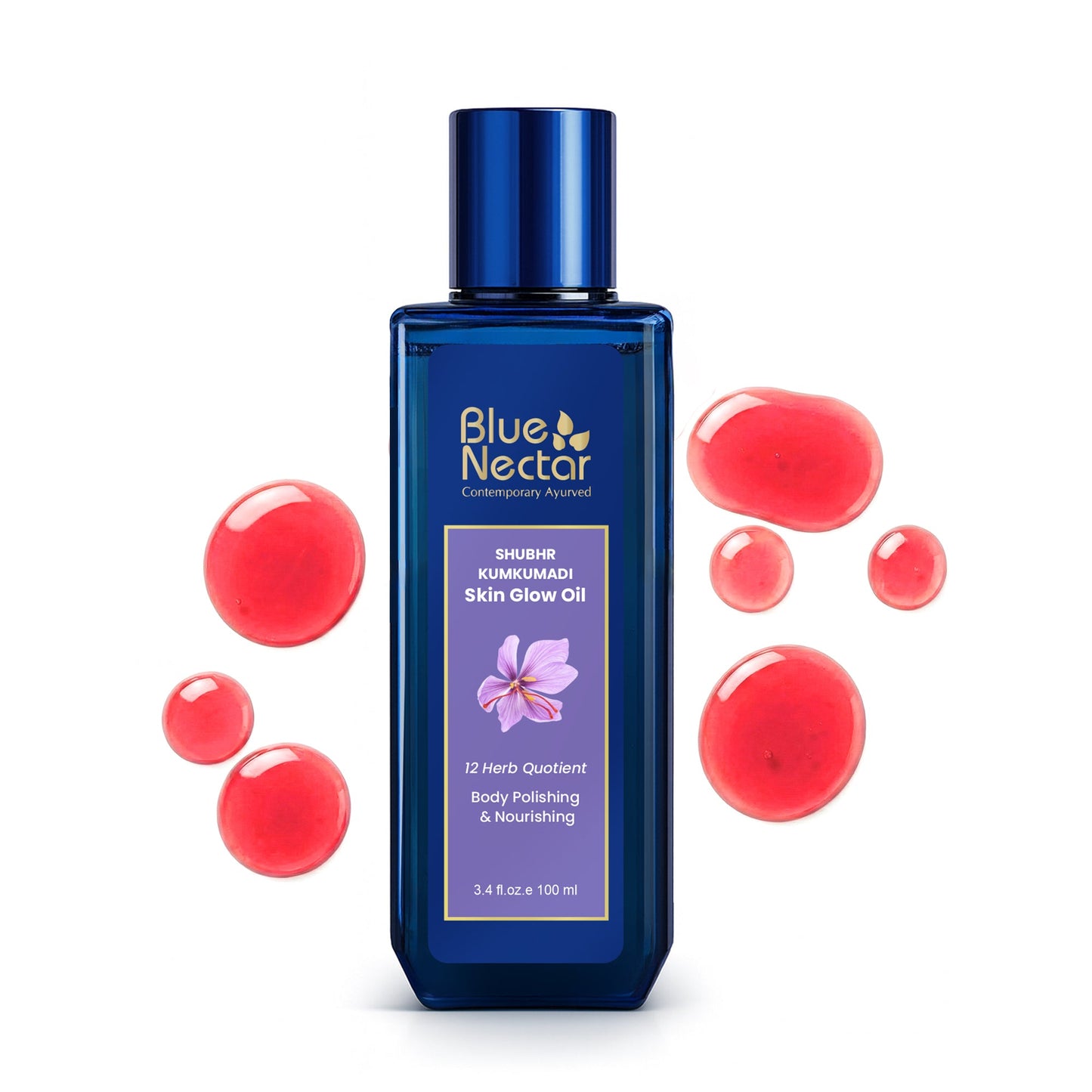Shubhr Kumkumadi Body Oil for Glowing Skin | Body Polishing & Nourishing (12Herbs) 200ml