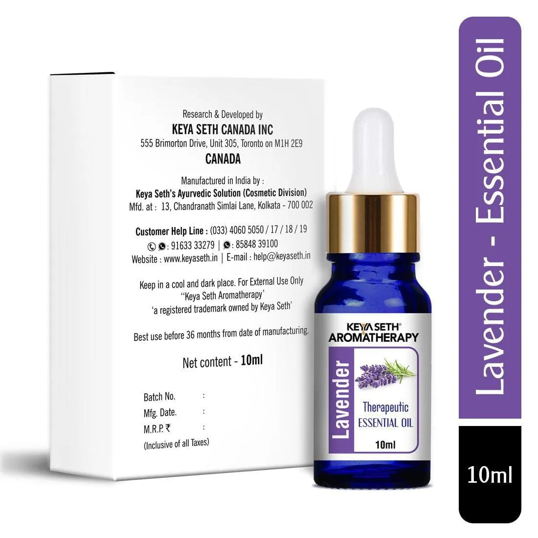 Lavender Essential Oil, Therapeutic, Pure & Natural, Stress Relief, Insomnia, Cold, Asthma, Skin & Hair Tonic 10ml 10ml