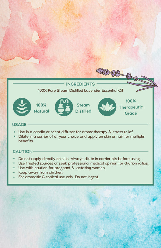 Pure Lavender Essential Oil 15ml