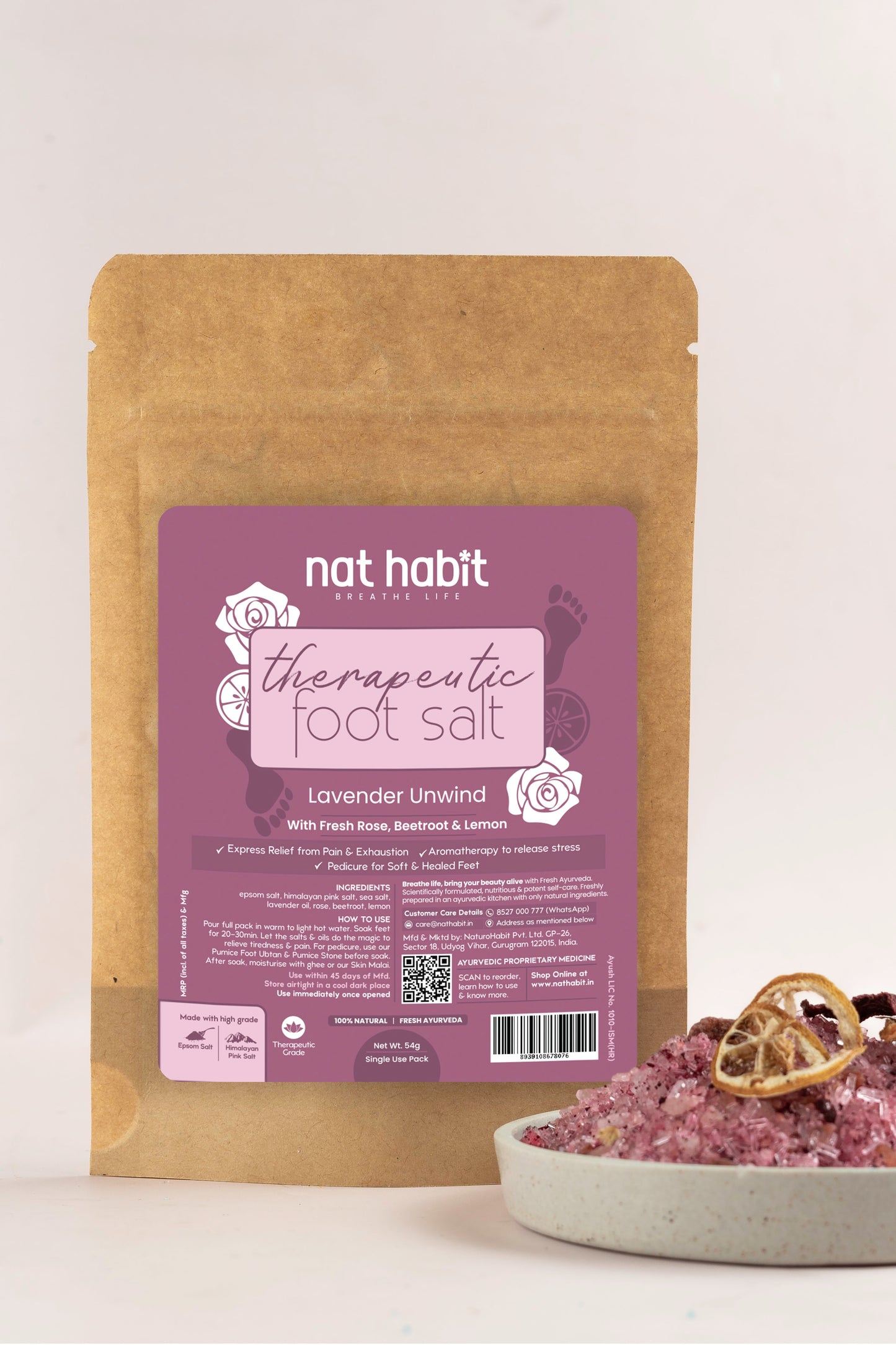 Lavender Unwind Foot Salt 54g-x2