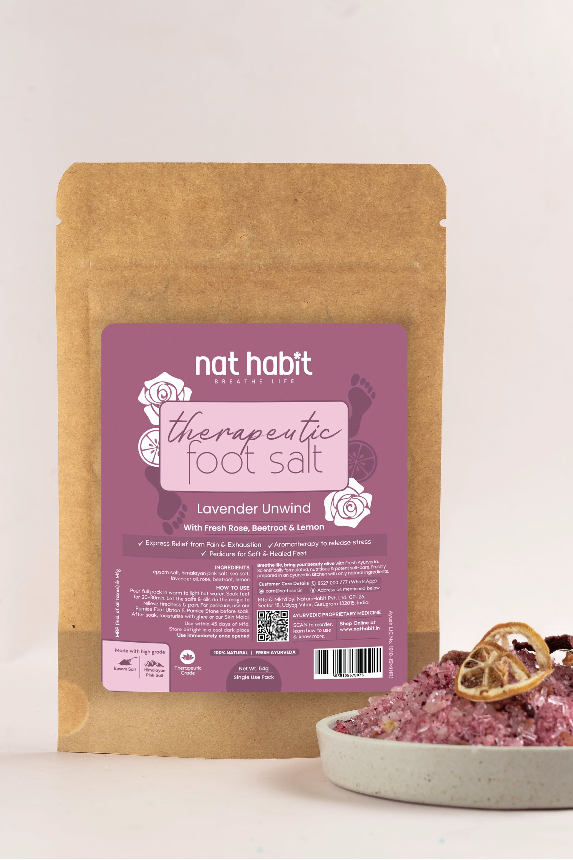 Lavender Unwind Foot Salt 54g-x2