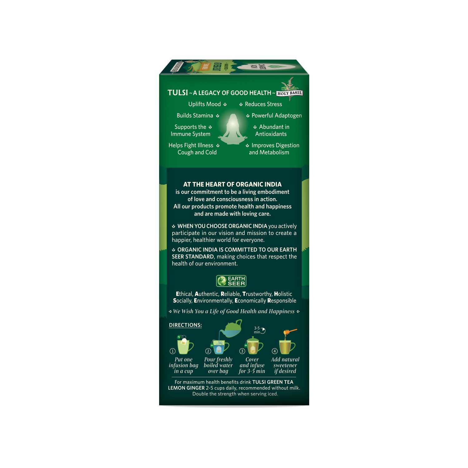 Tulsi Green Tea Lemon Ginger & Detox Kahwa Combo