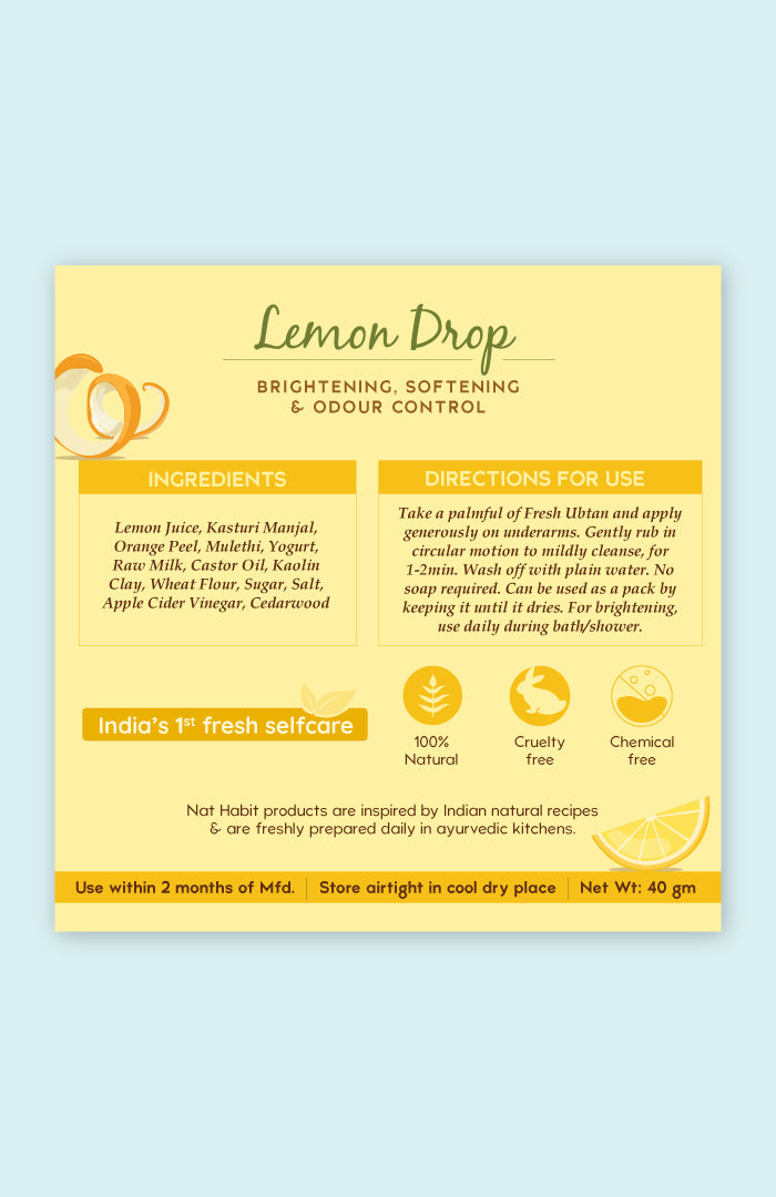 Lemon Drop UnderArm Ubtan 40g x 3個セット