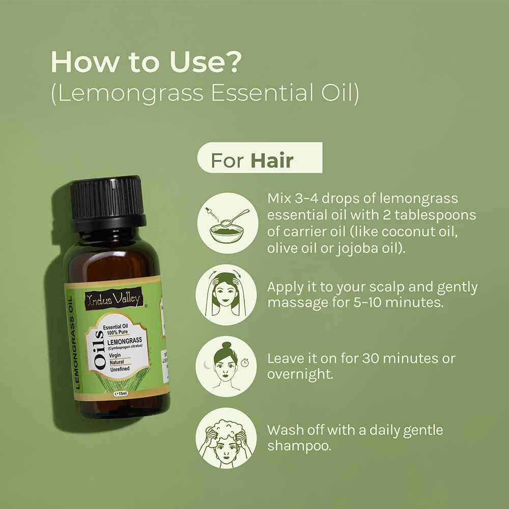 Pure & Organic Lemongrass Essential Oil - 15ml 15ml