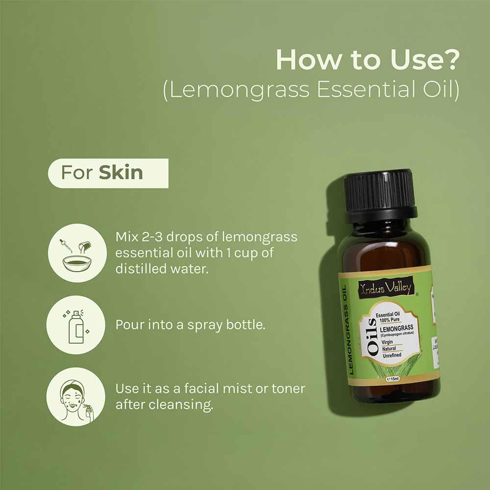 Pure & Organic Lemongrass Essential Oil - 15ml 15ml