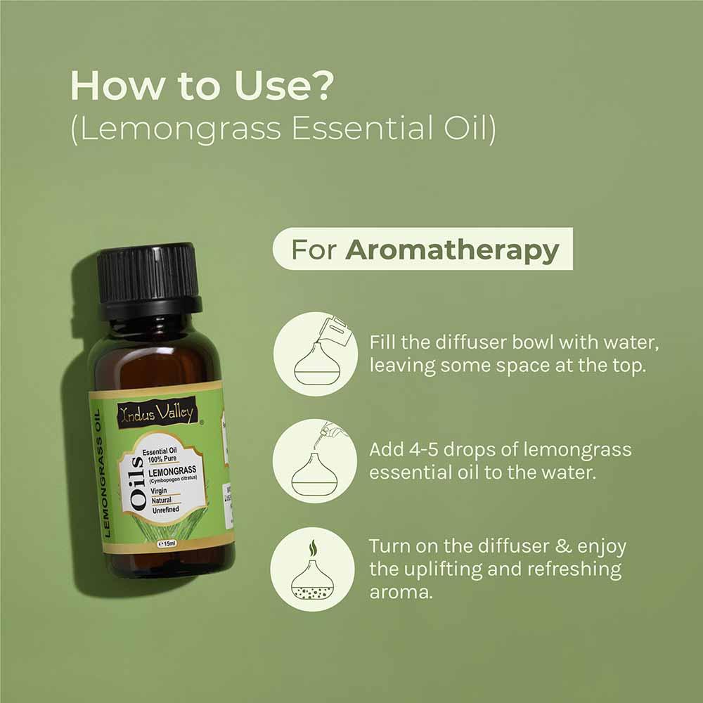 Pure & Organic Lemongrass Essential Oil - 15ml 15ml