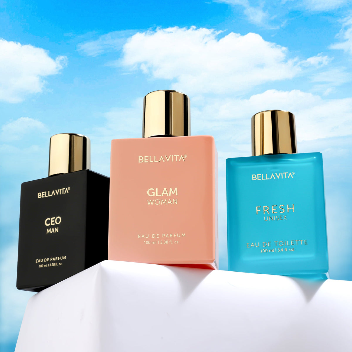 【Bella Vita】 It's Your Choice Perfume Combo - 3 x 100ml｜イッツ ユア チョイス パフューム コンボ（グラムウーマン・CEO マン・フレッシュ 3本）｜100ml
