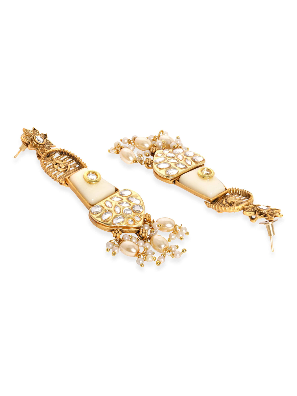 Sacred Glow Lord Ganesh Statement Earrings Gold