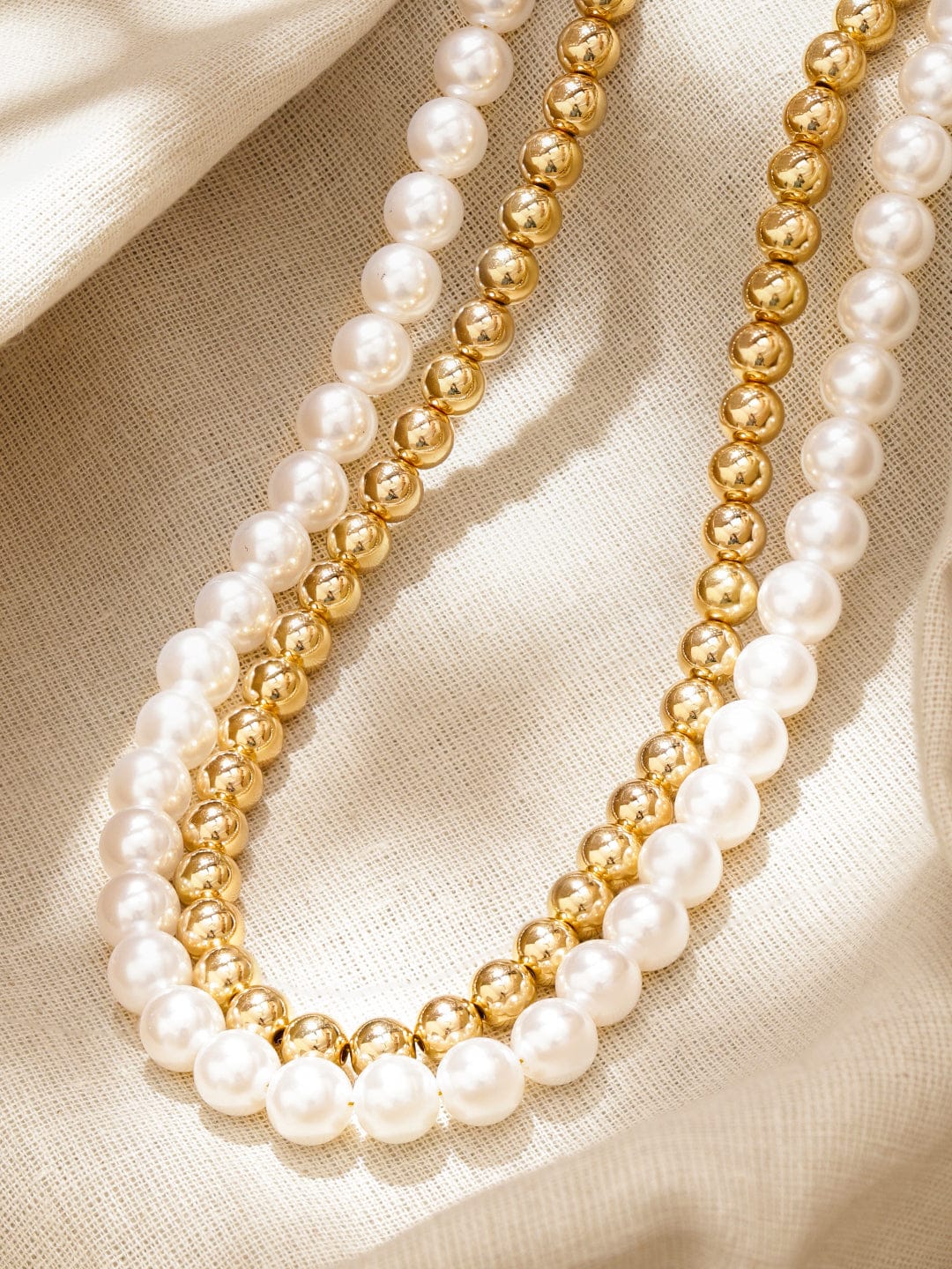 Luxe Pearl Beads Necklace フリーサイズ