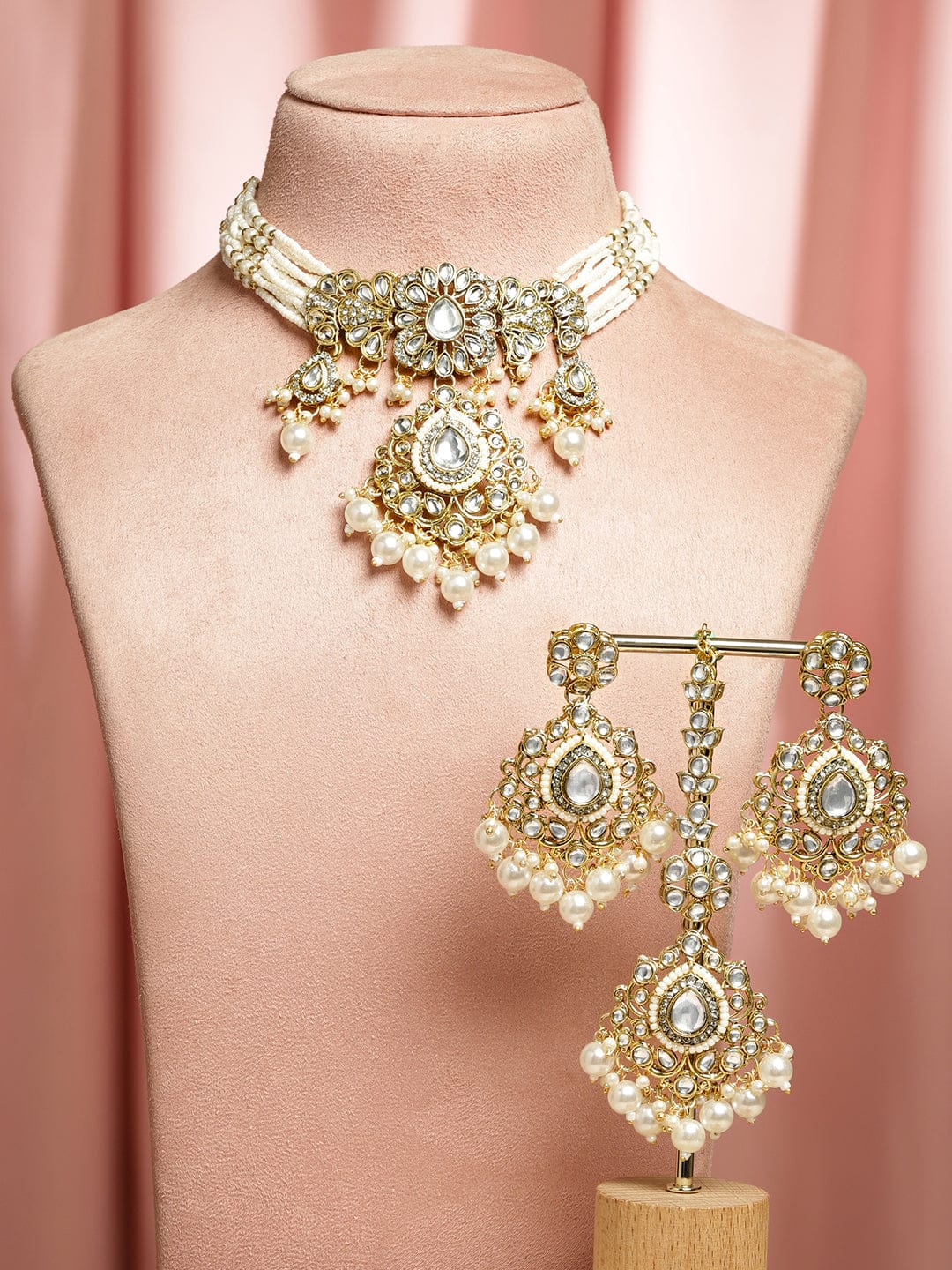 Luxe Tradition Kundan Necklace Set フリーサイズ