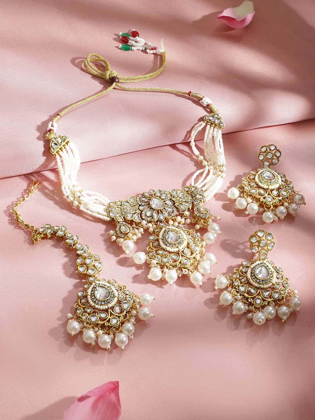 Luxe Tradition Kundan Necklace Set フリーサイズ