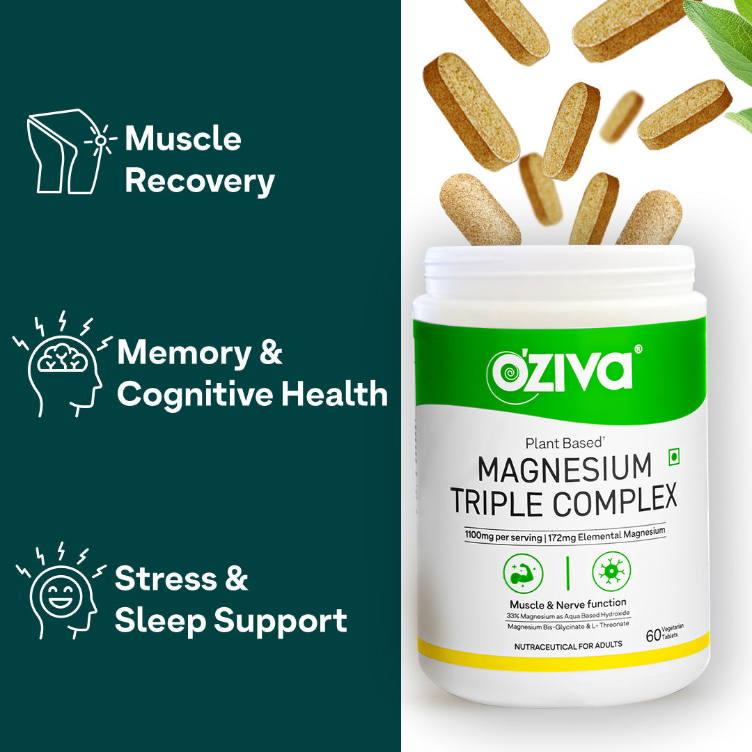 Magnesium Triple Complex for Muscle & Nerve Function 60 Tablets 60 Tablets