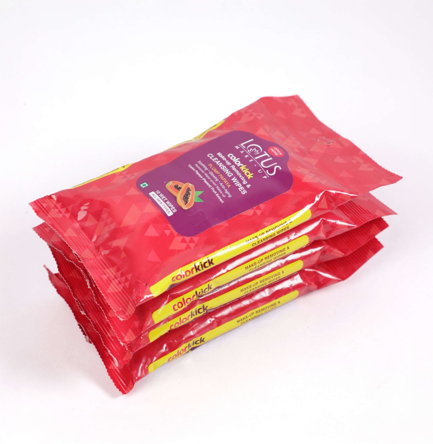 Colorkick Makeup Removing & Cleansing Wipes Pack of 4*10N