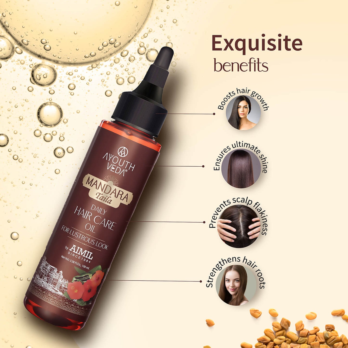 Mandara Taila Daily Hair Care Oil For Lustrous Look 100ml 100ml