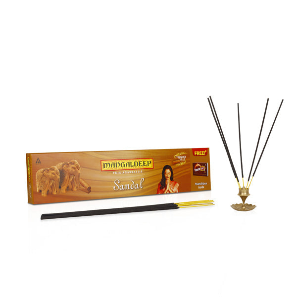 Sandalwood Puja Agarbatti - 76 Sticks | Incense Sticks/ Agarbathi for Pooja 76本