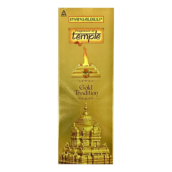 Temple Gold Tradition Incense Sticks - 40 Sticks | Agarbatti/ Agarbathi/ Scent Sticks For Pooja 40本