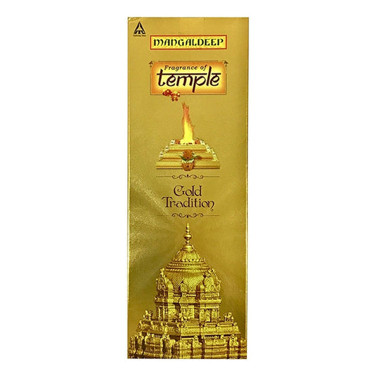 Temple Gold Tradition Incense Sticks - 40 Sticks | Agarbatti/ Agarbathi/ Scent Sticks For Pooja 40本