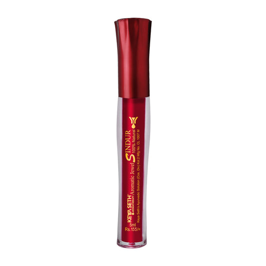 Aromatic 100% Natural Liquid Sindoor (Maroon) - Long lasting & Waterproof with Floral Pigment 5ml