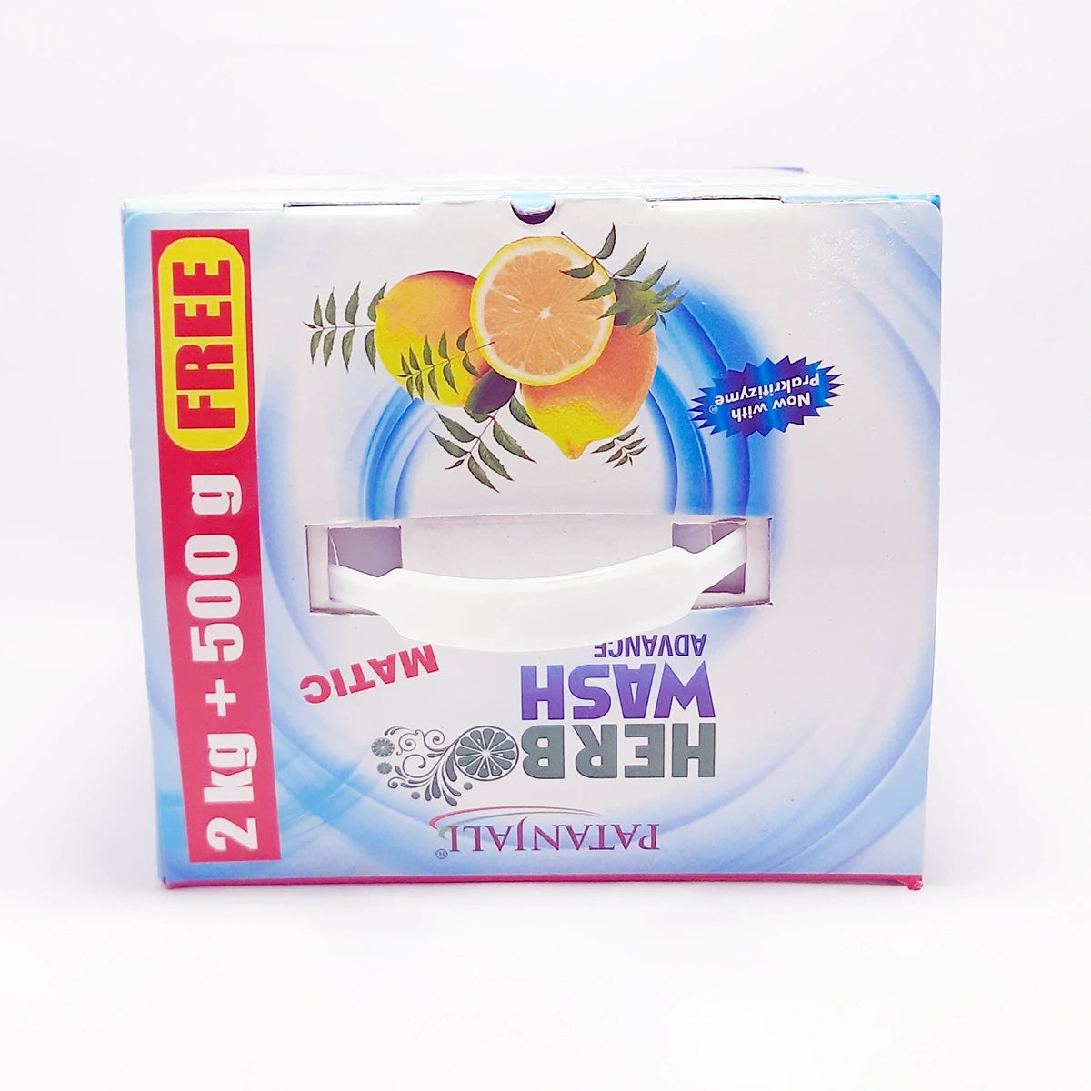 Patanjali Herbo Wash Advance Matic Detergent Powder 2kg + Free 500g