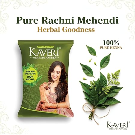 Kaveri Mehendi Powder 100% Natural Henna Powder For Hairs, Hands & Feet (500 gm) 500g