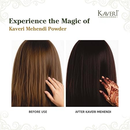 Kaveri Mehendi Powder 100% Natural Henna Powder For Hairs, Hands & Feet (500 gm) 500g