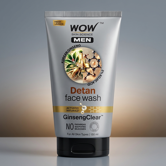 WOW Skin Science メンズ コリアン高麗人参＆コウジ酸 デタン フェイスウォッシュジェル 150ml