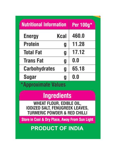 Chai Nashta - Methi Khakhra 200g
