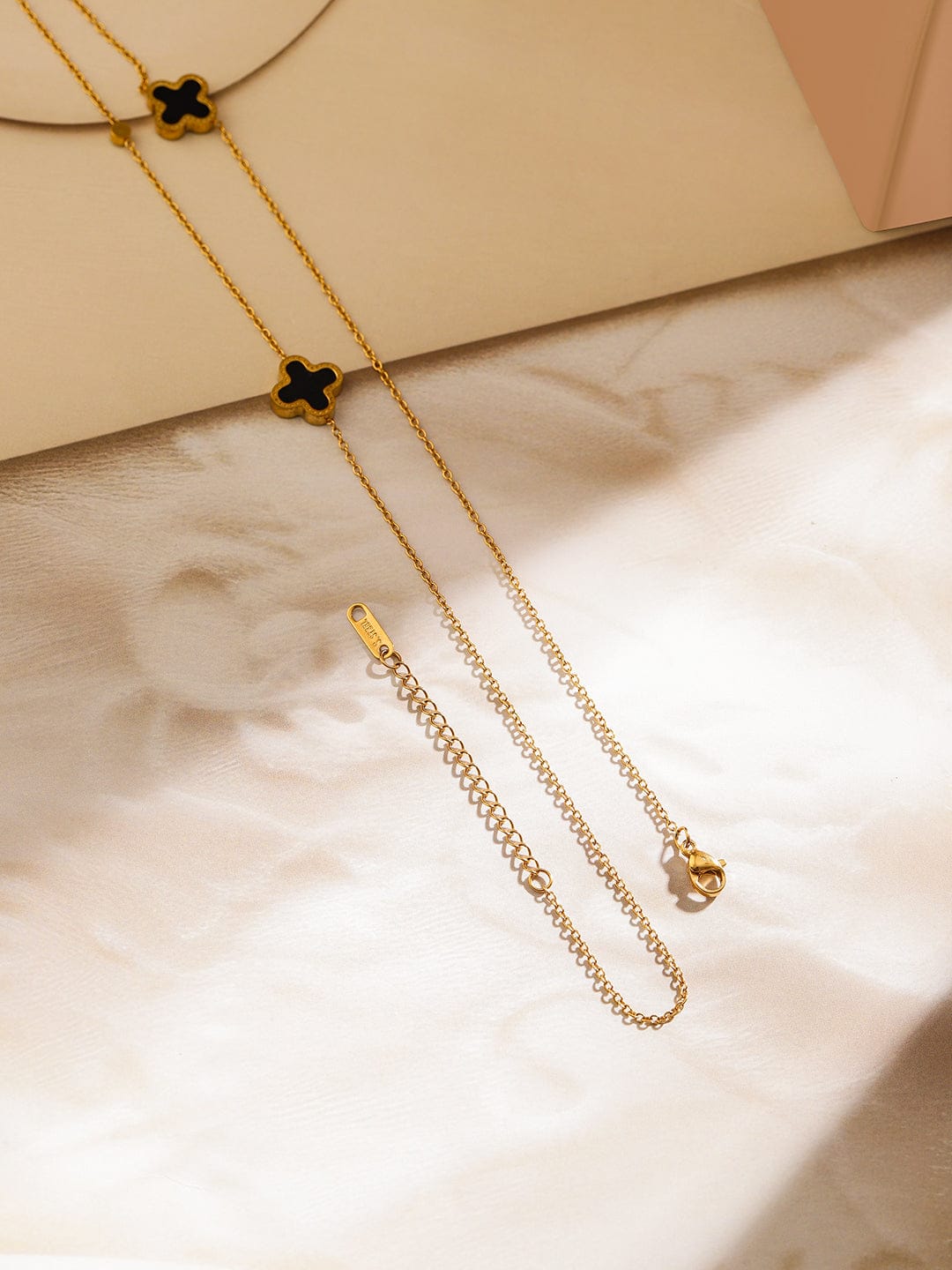 【Rubans】 Modern Multicolour Necklace Chain｜モダン マルチカラー クローバー ネックレスチェーン