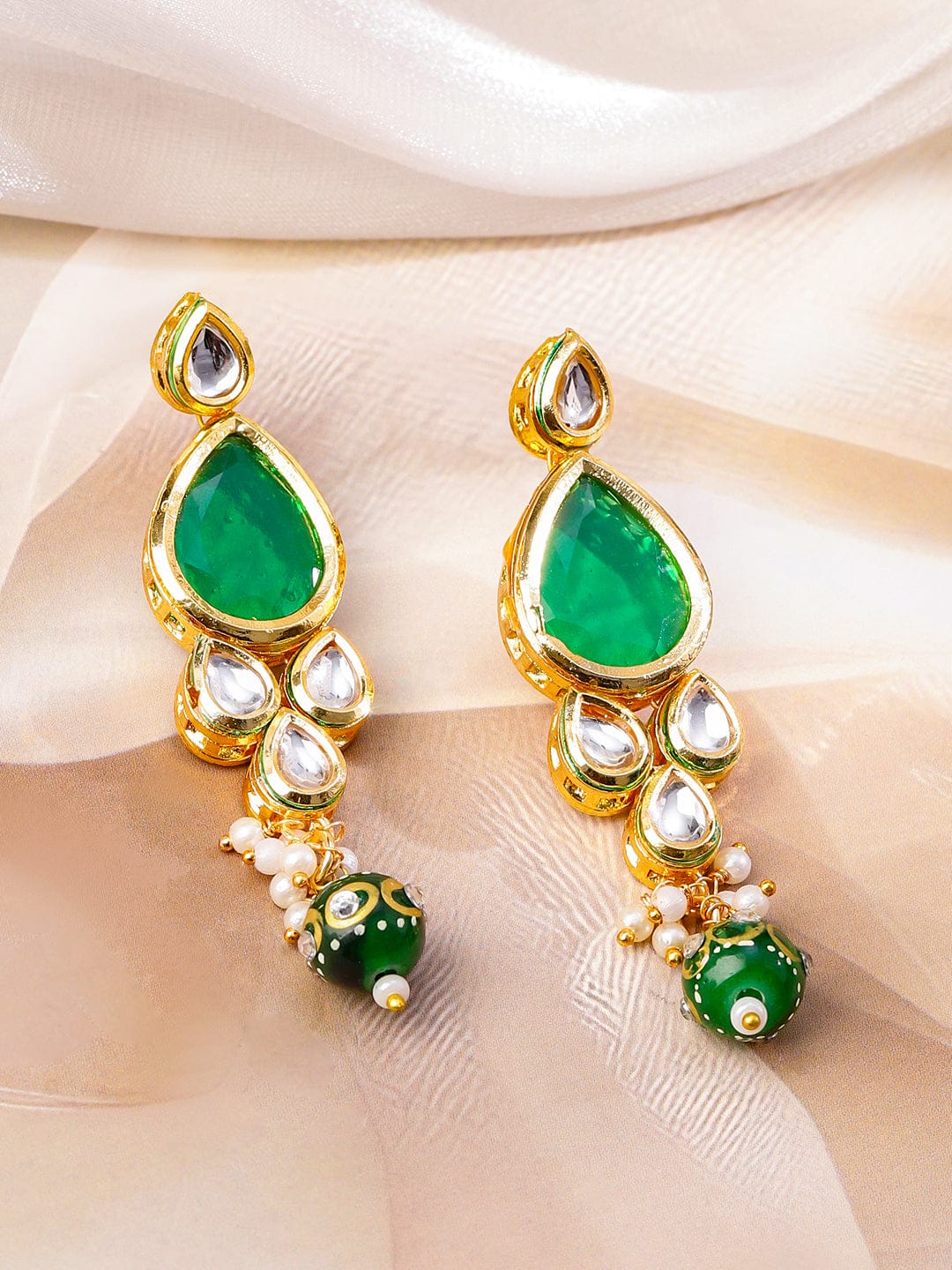 Modern Royal Green Necklace Set フリーサイズ