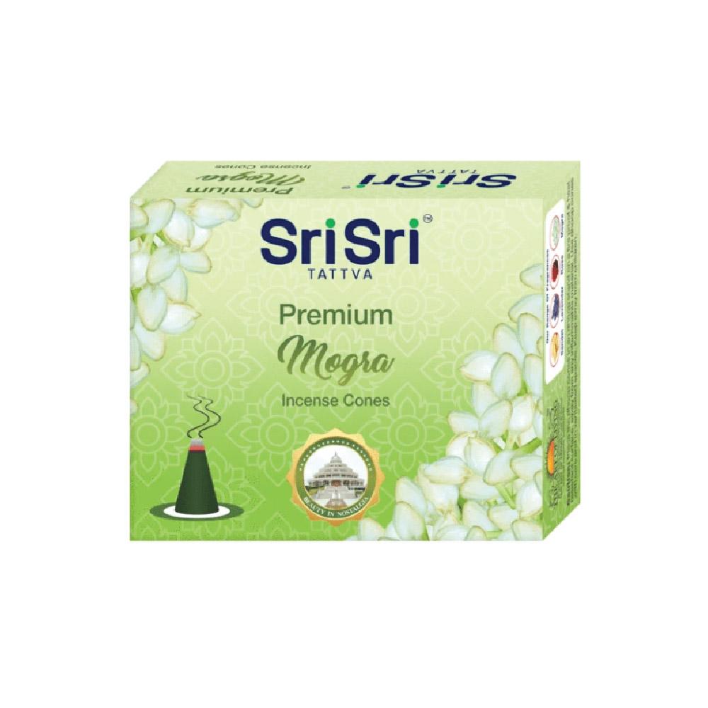 Premium Mogra Incense Cones For Pooja | 12 Dhoop Cones | Fragrances – Natural Mogra | Free Stand | 25 g 25g