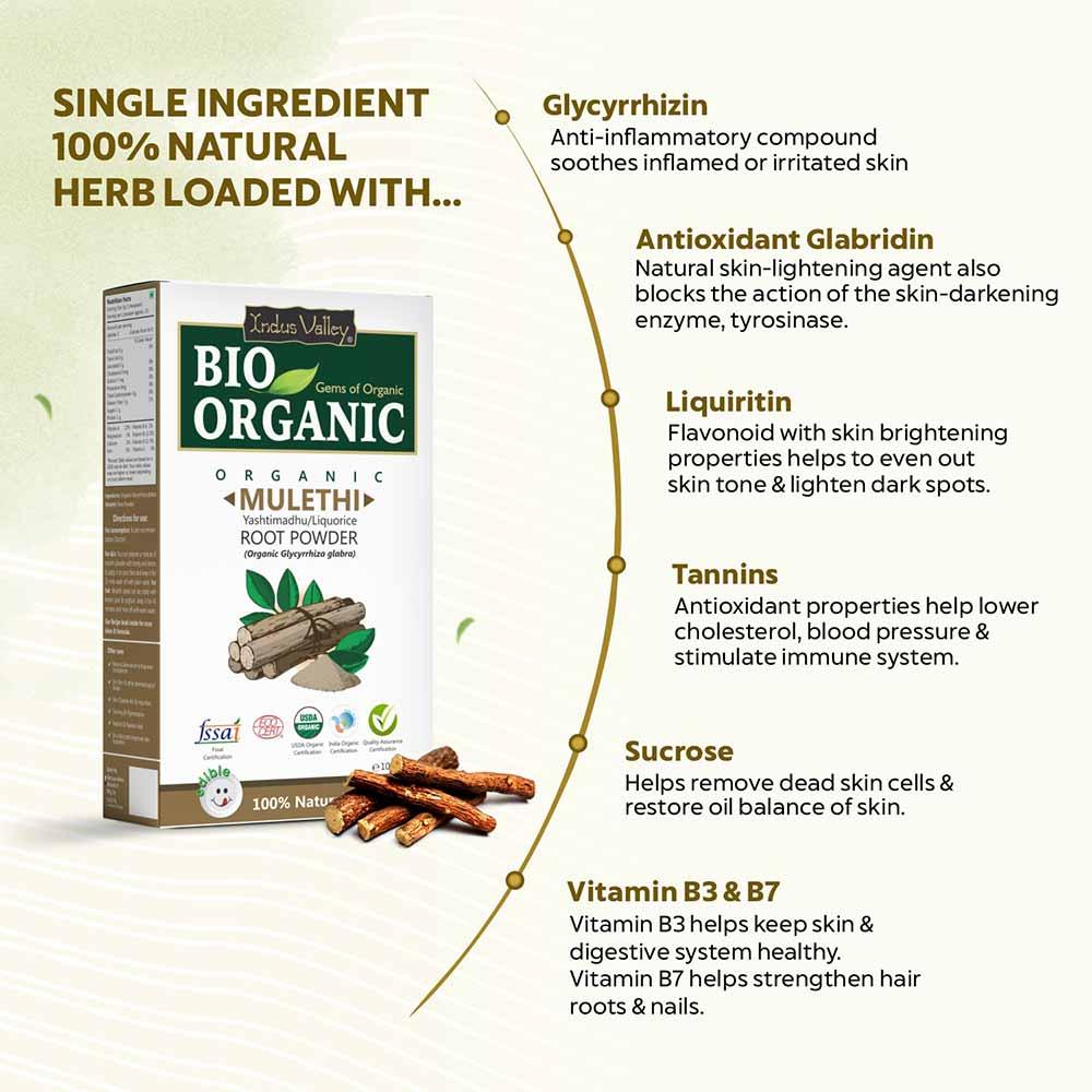Bio Organic Mulethi Powder - 100gm 100g