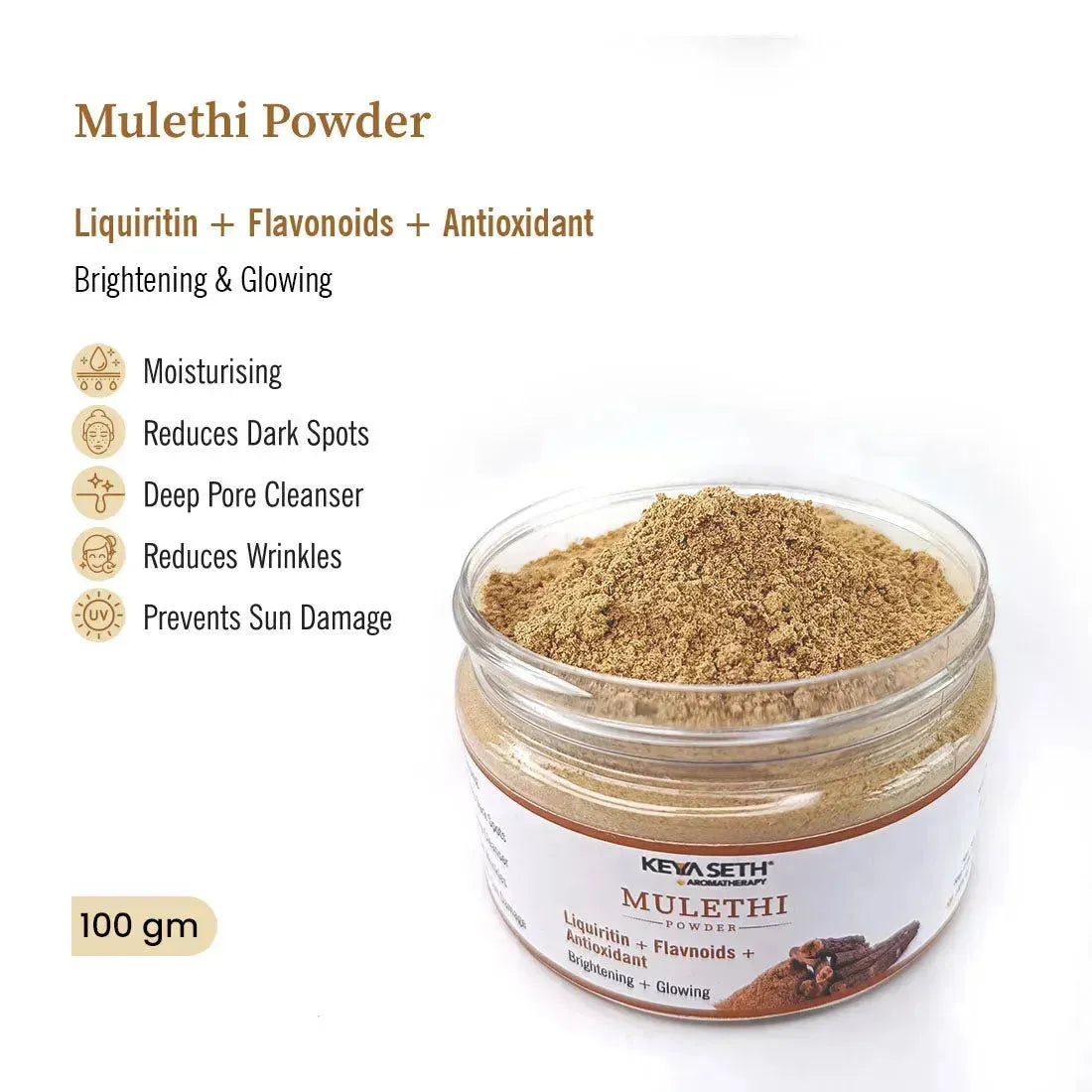 Mulethi Powder Face Pack for Women & Men, Brightening + Glowing Skin Yastimadhu 100g