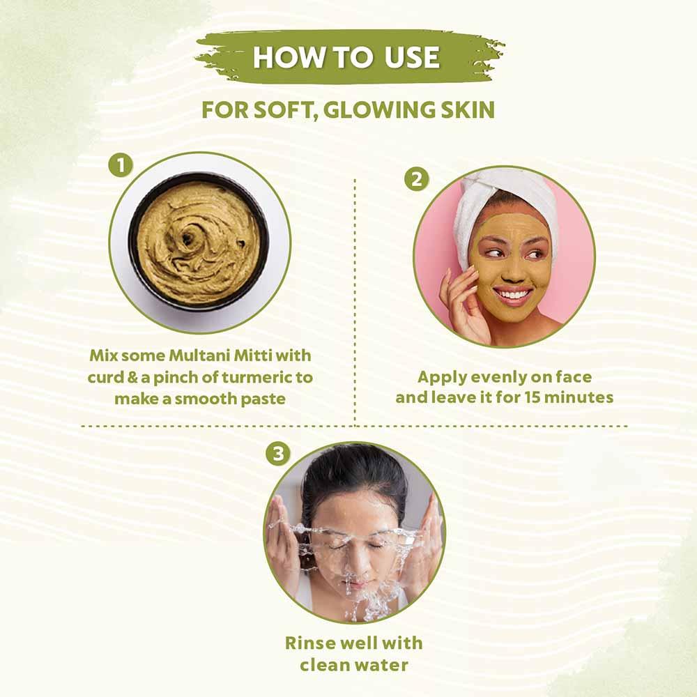 Bio Organic Multani Mitti Powder for Hair and Face Pack - 200gm 200g