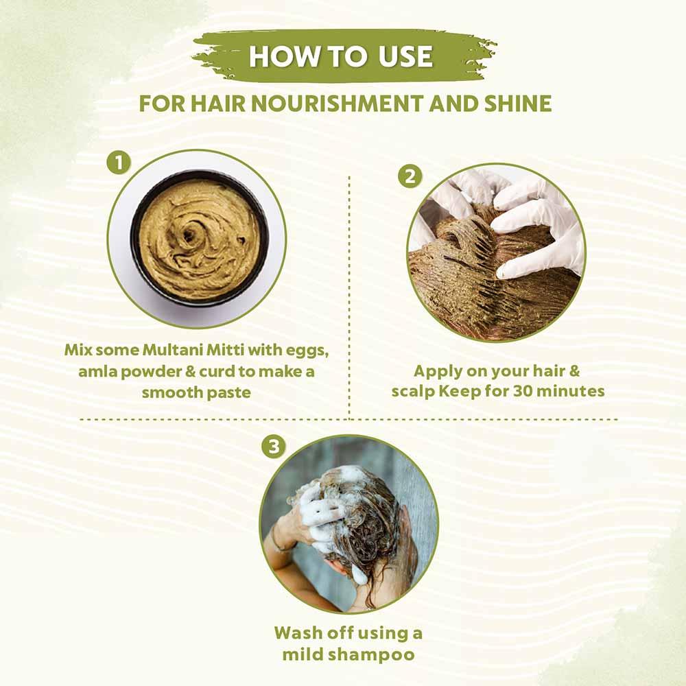 Bio Organic Multani Mitti Powder for Hair and Face Pack - 200gm 200g