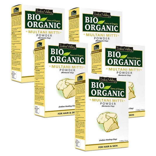 Bio Organic Multani Mitti Powder - Pack of 5 (200gm) 200g