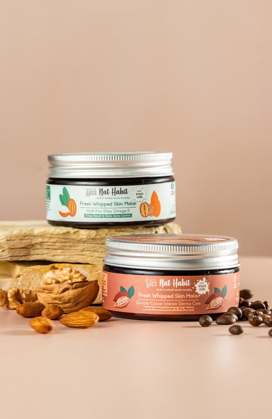 Multi Nut & Double Cocoa Body Malai Combo 120ml × 2