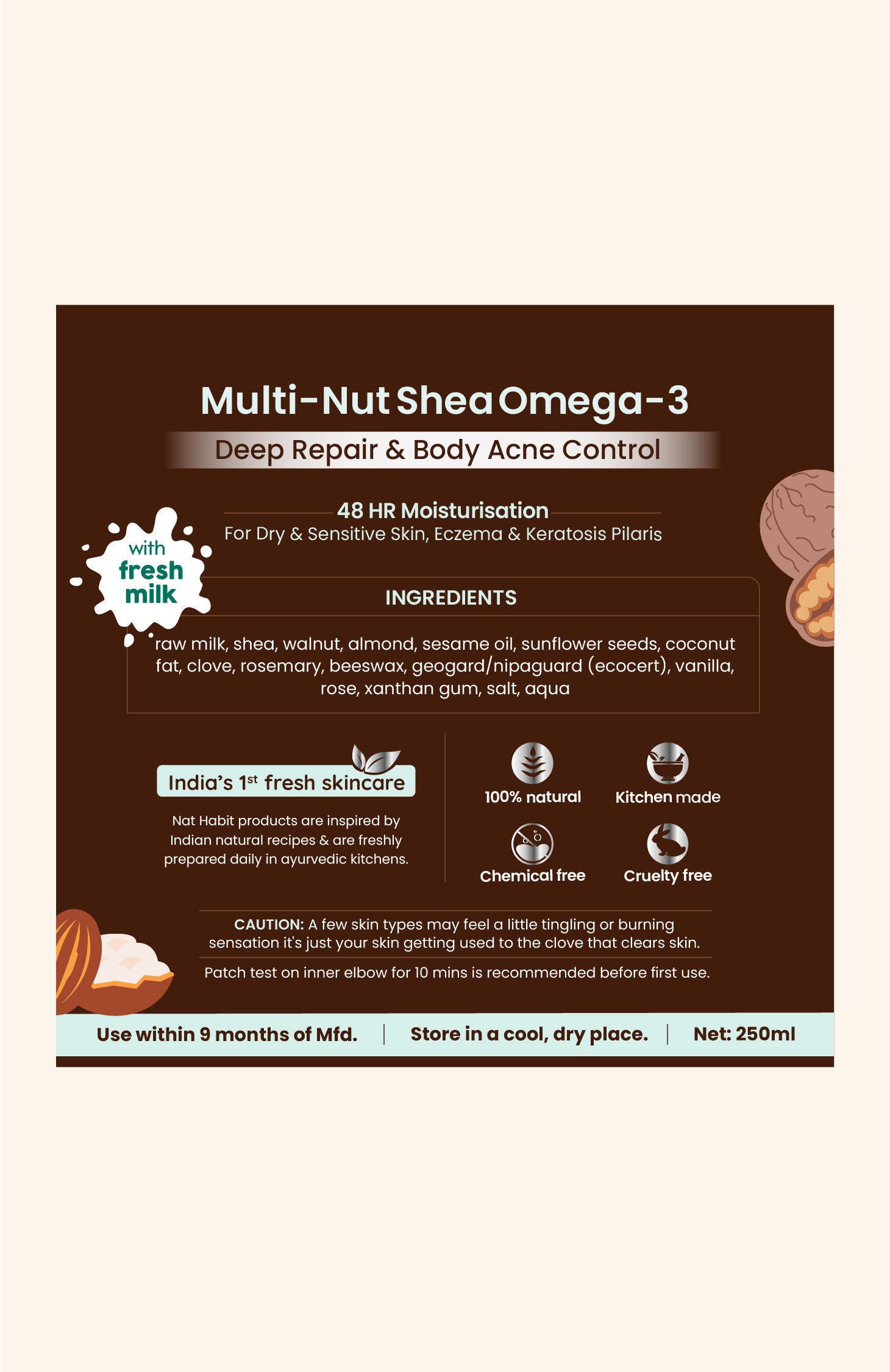 Multi-Nut Shea Omega-3 Fresh Malai Lotion 250ml x 2個セット