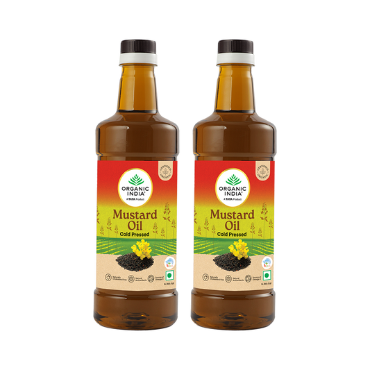 【Organic India】 Mustard Oil｜マスタードオイル｜1 Litre x 2
