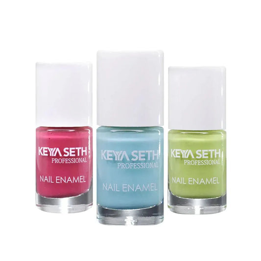 Aquatica + Mint Green + Soothing Pink Long Wear Nail Enamel Enriched with Vitamin E & Argan Oil 18g