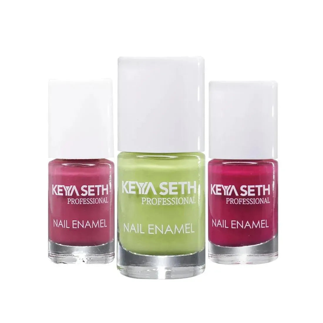 Mint Green + Workaholic + Flamingo Long Wear Nail Enamel Enriched with Vitamin E & Argan Oil 18g