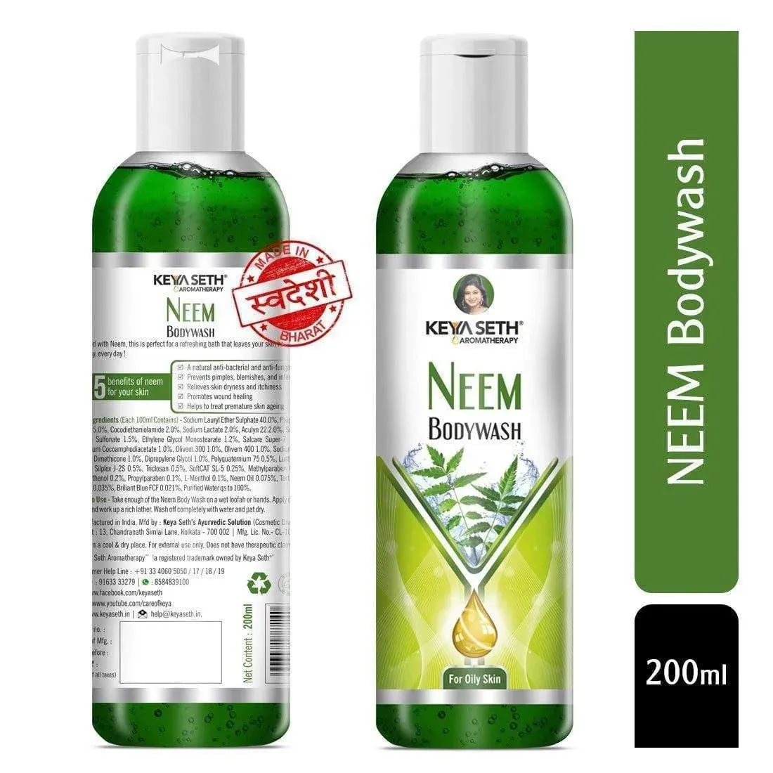 Neem Bodywash Gel Enriched with Pure Neem Essential Oil 200ml