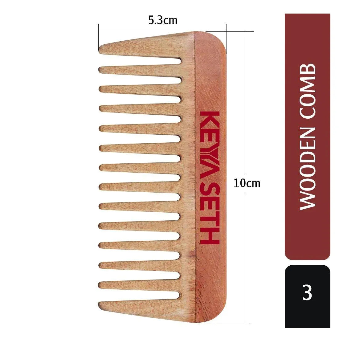 Neem Wooden Comb Wide Tooth for Hair Growth for Men & Women All Purpose Small Size. 100g